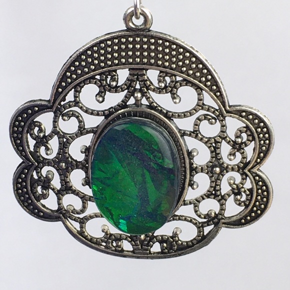 Dichroic Glass or Acrylic Hook Dangle Earrings - Picture 10 of 11